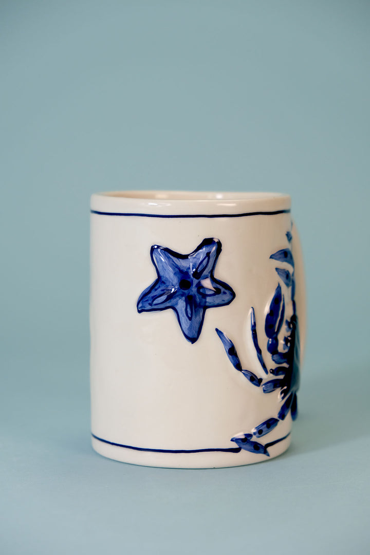 MAGIC SEA CRAB MUG - COBALT BLUE