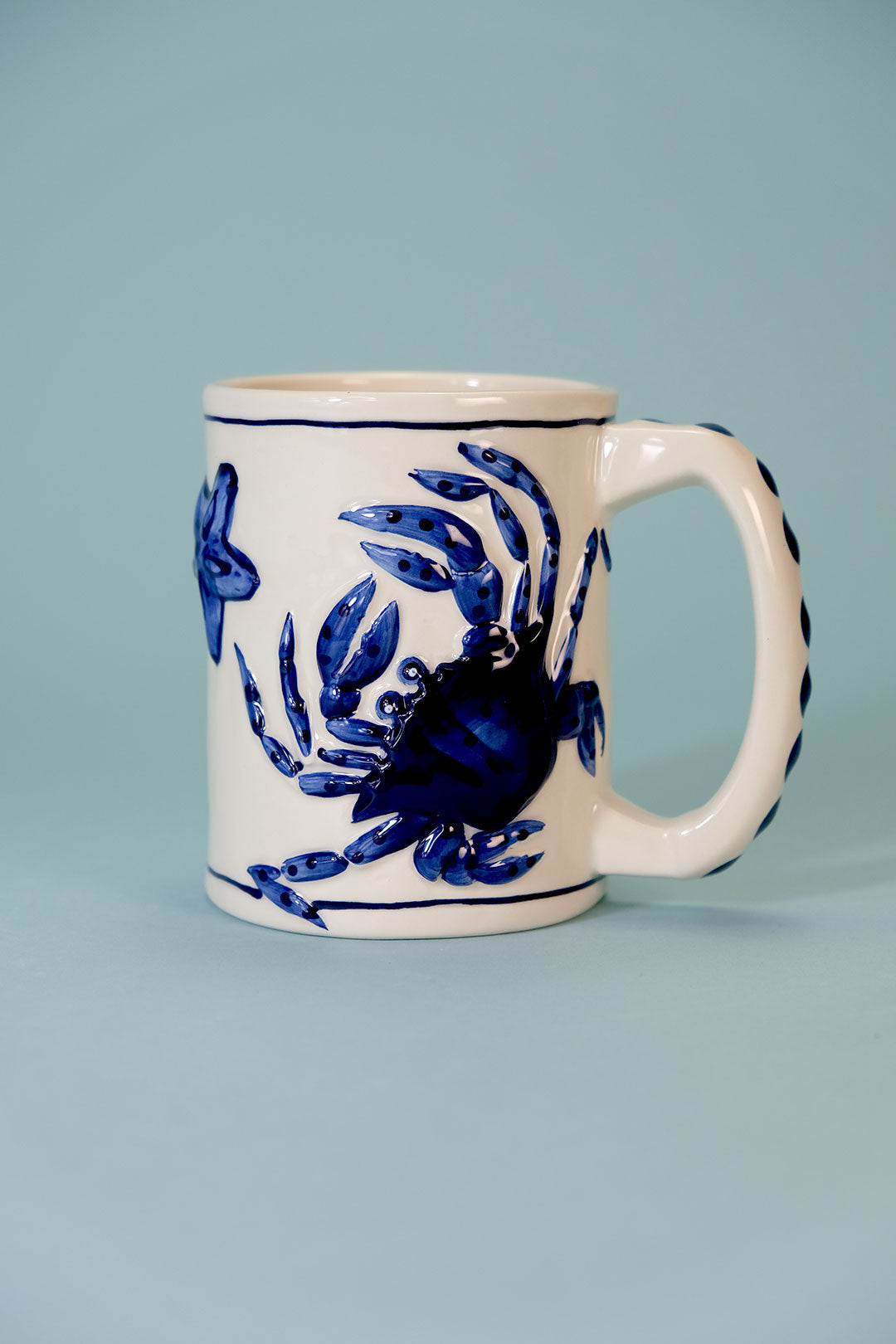 MAGIC SEA CRAB MUG - COBALT BLUE