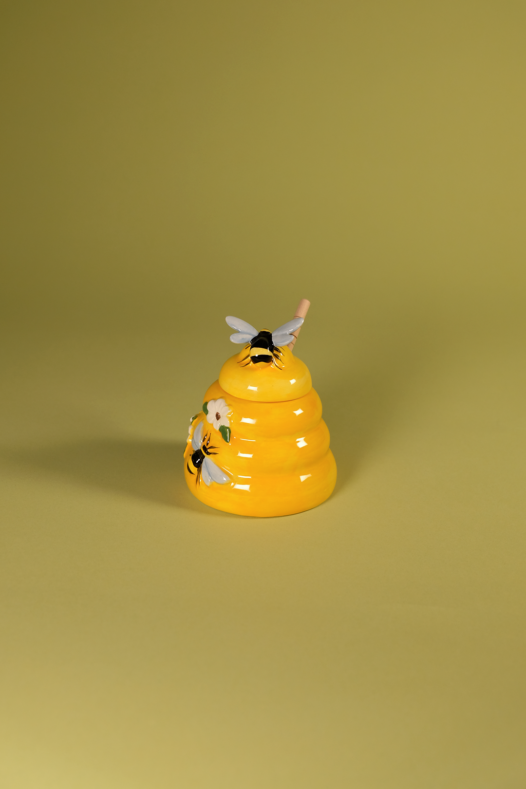 Yellow Hive Honey Pot