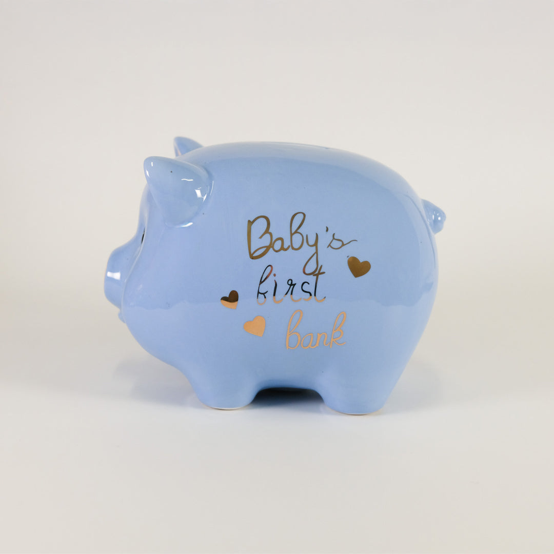 Baby's First Piggy Bank - Blue