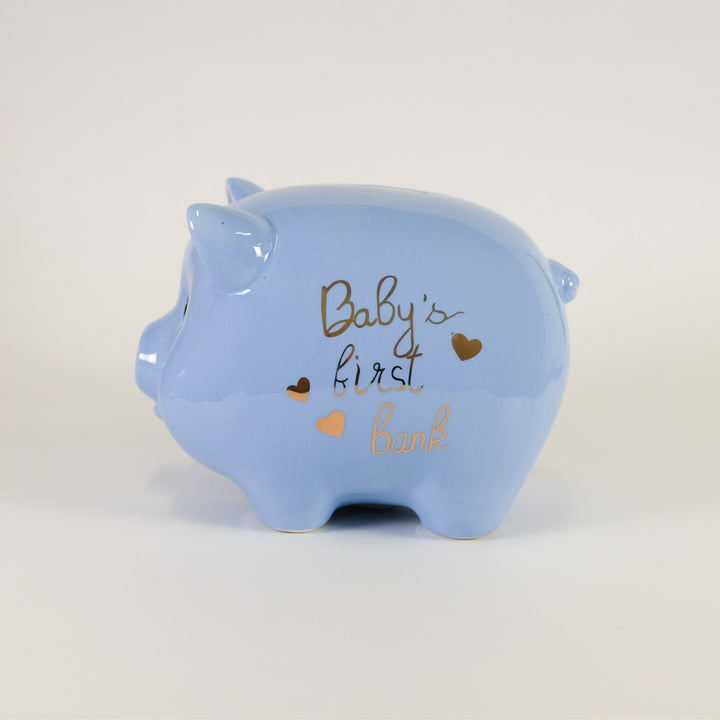 Baby's First Piggy Bank - Blue