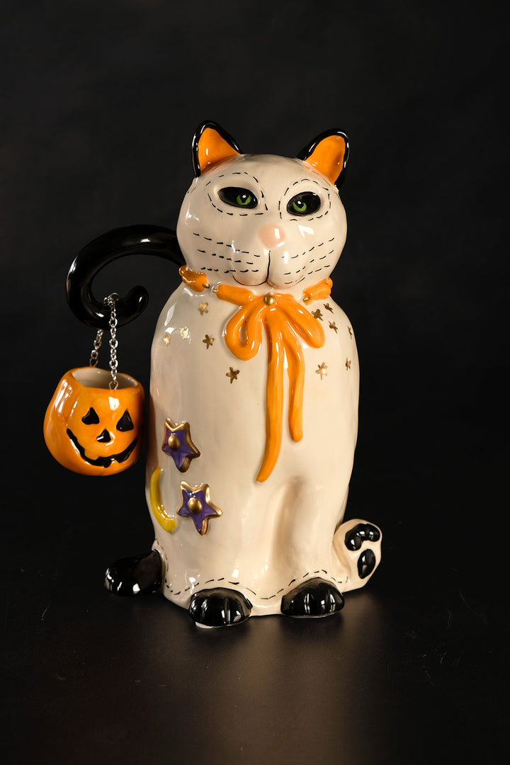 Ghost Cat Tealight Holder