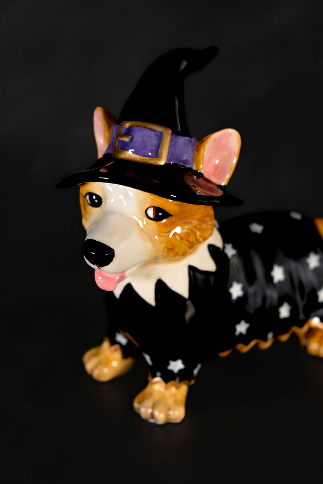 Corgi Witch Dog Figurine