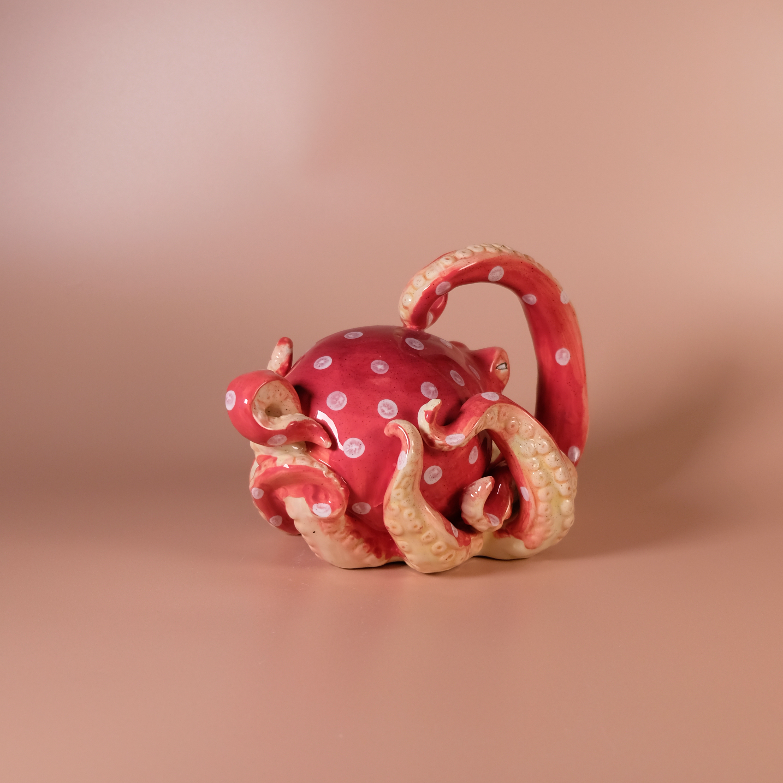Red Octopus Figurine