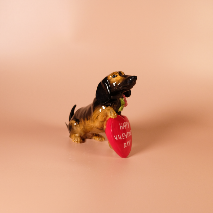 Happy Galentine's Day Dog Figurine