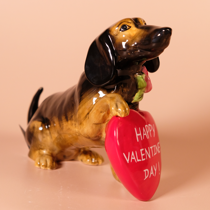 Happy Galentine's Day Dog Figurine