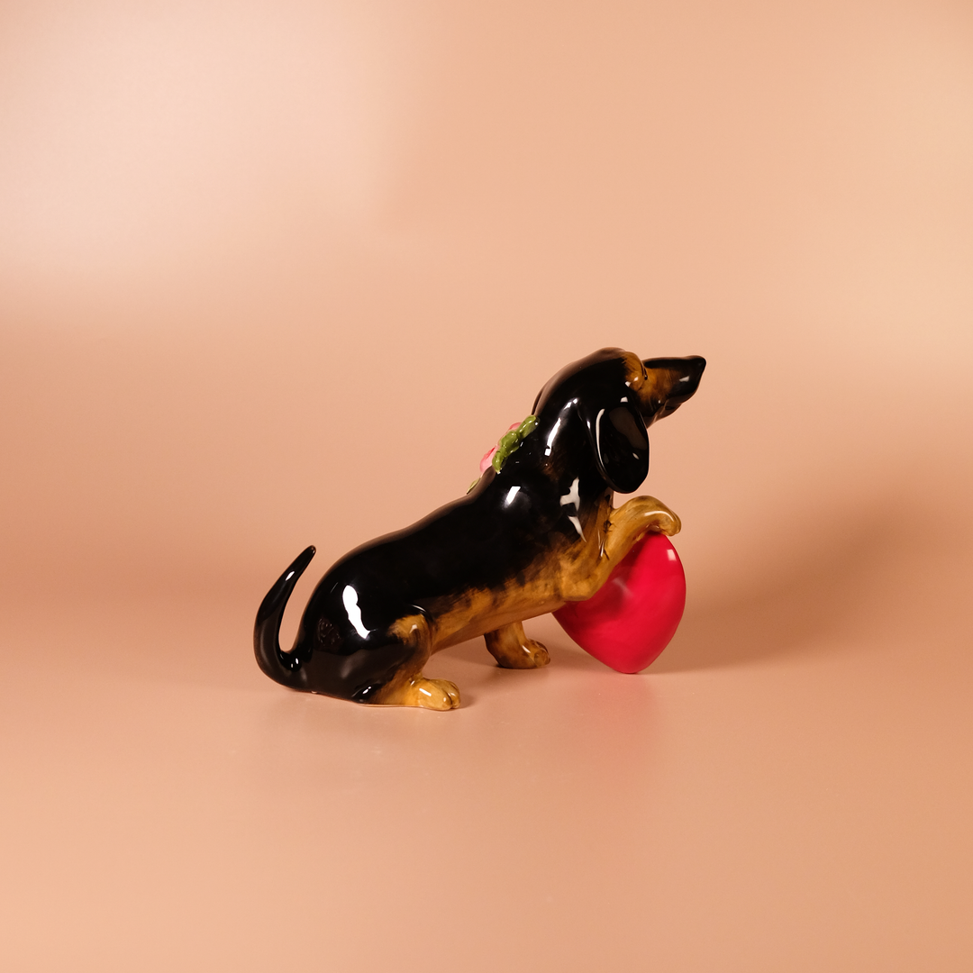 Happy Galentine's Day Dog Figurine