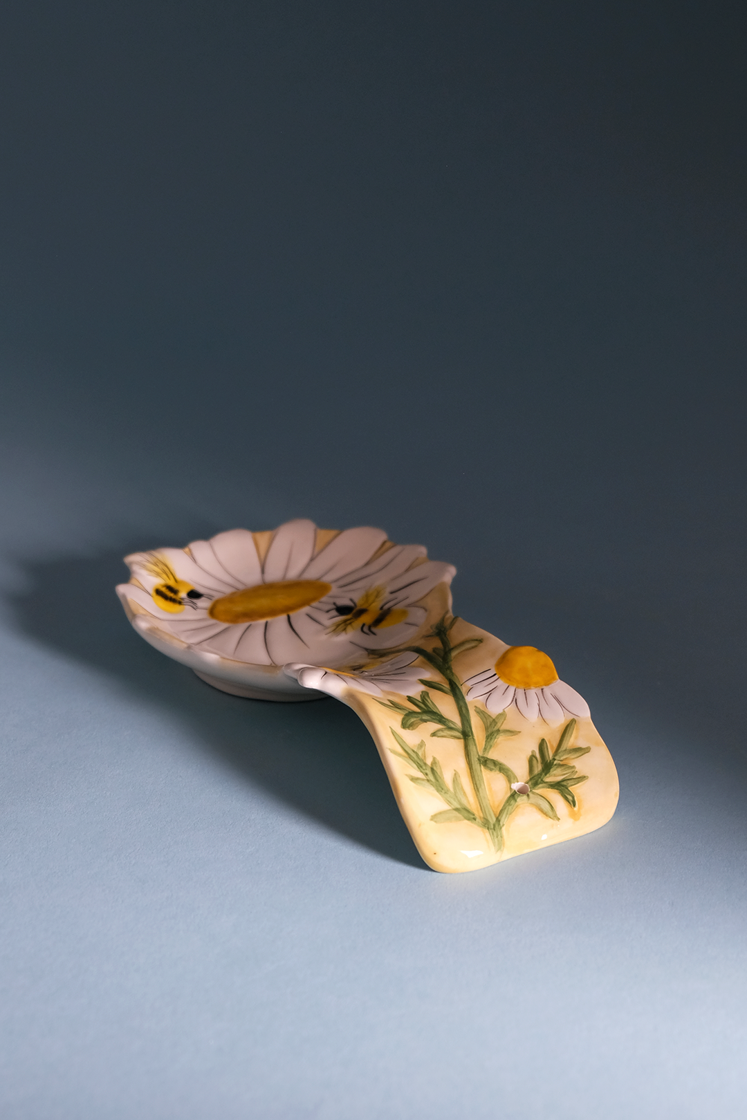 Flower and Honey Bee Spoon Rest