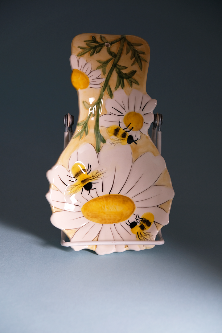 Flower and Honey Bee Spoon Rest