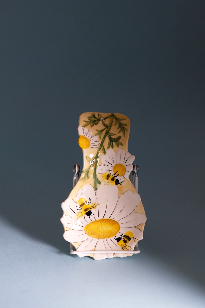 Flower and Honey Bee Spoon Rest