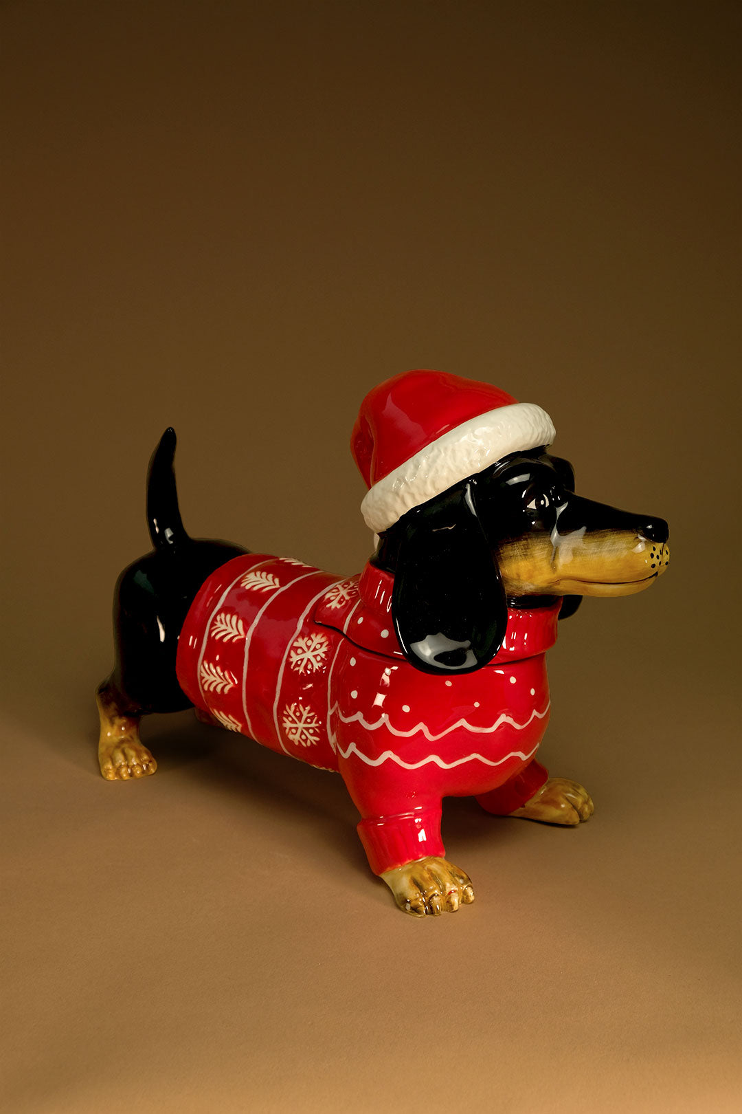 Holiday Dachshund Cookie Jar