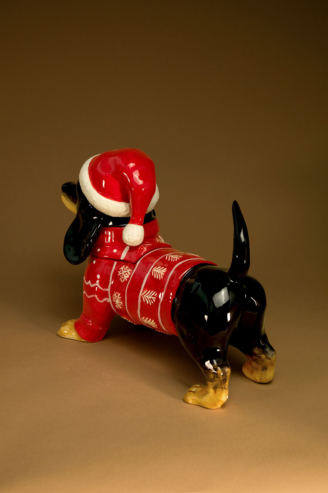 Holiday Dachshund Cookie Jar