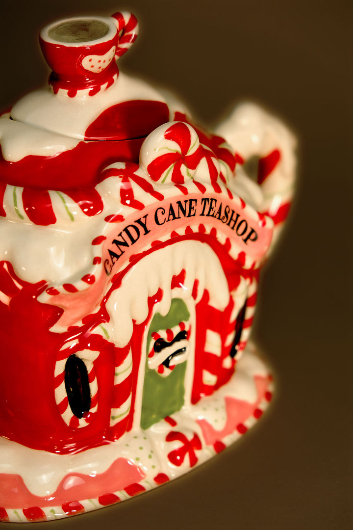 Candy Cane Teashop Teapot
