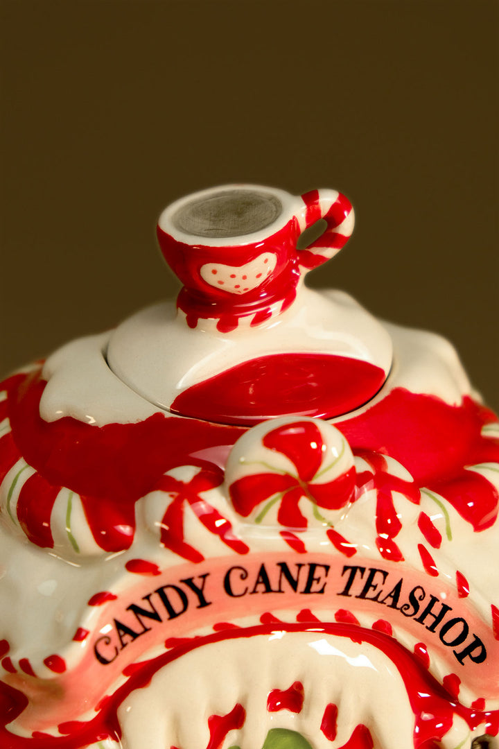 Candy Cane Teashop Teapot