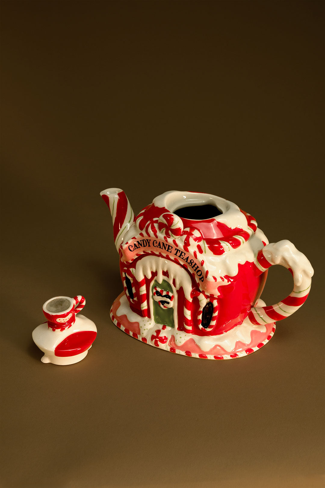 Candy Cane Teashop Teapot