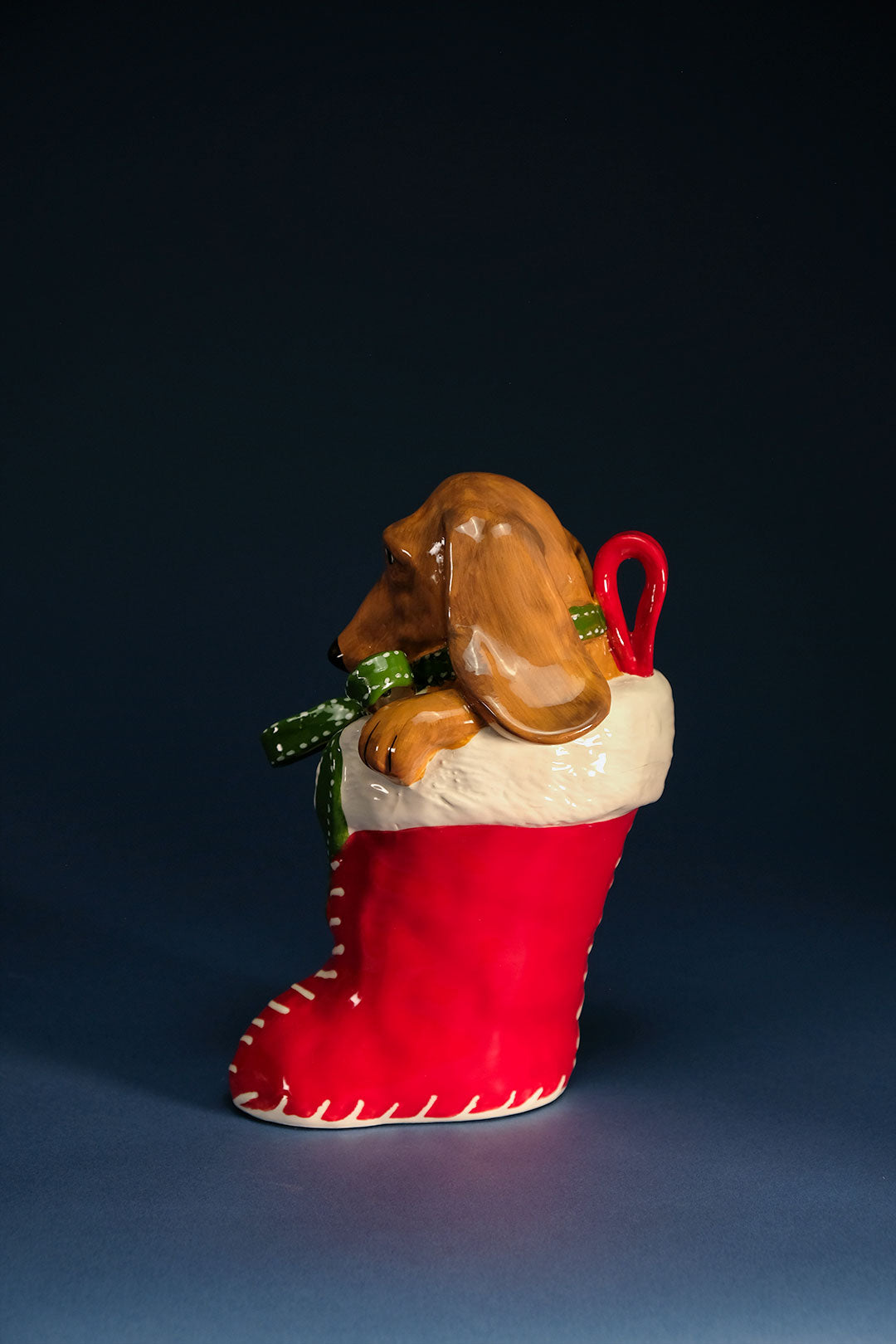 Dachshund in Stocking Figurine