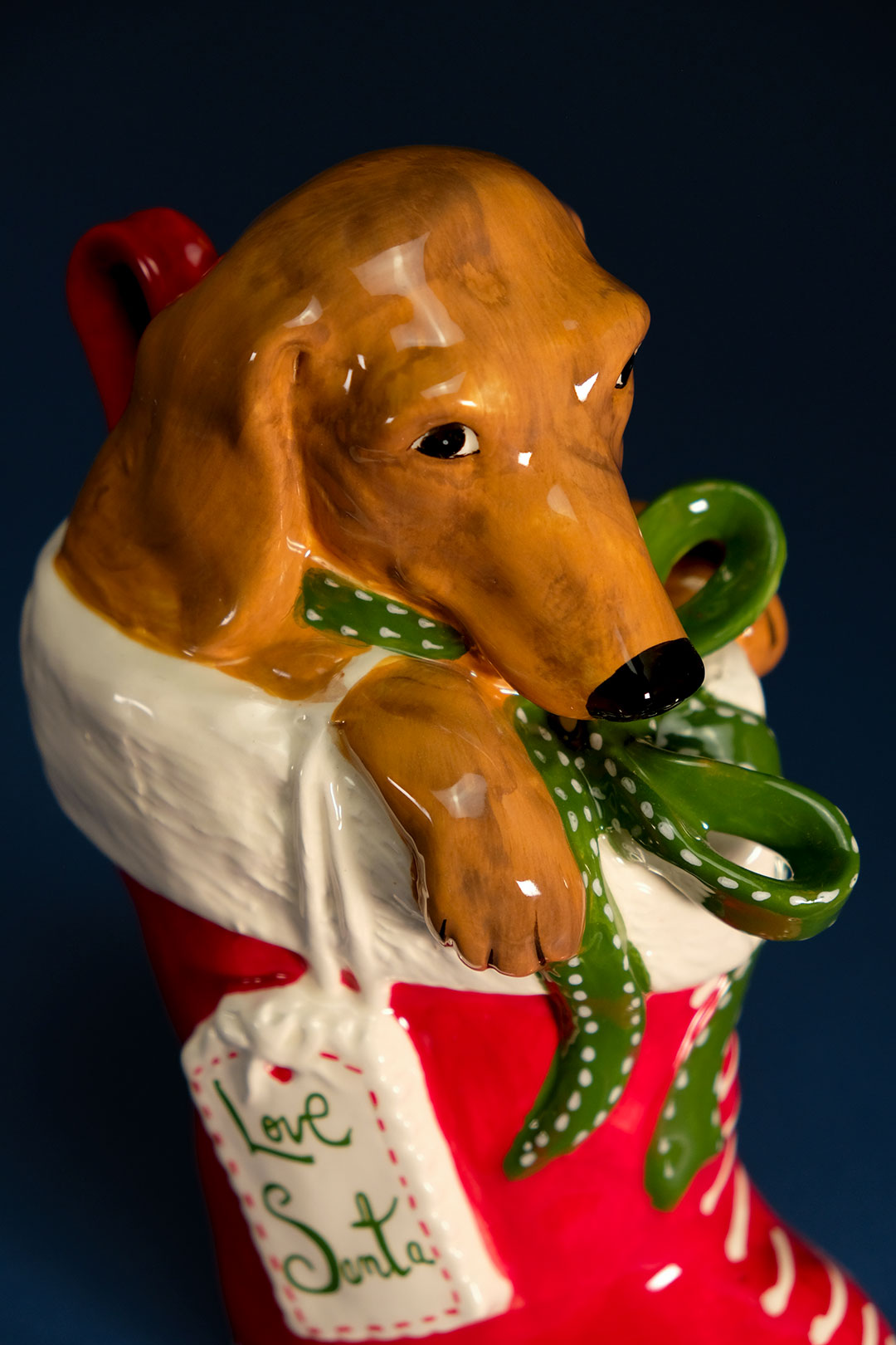 Dachshund in Stocking Figurine