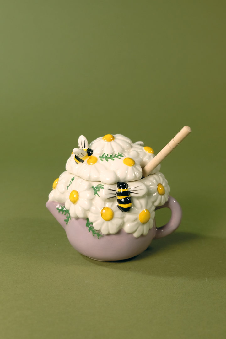 Daisy and Bee Honey Pot