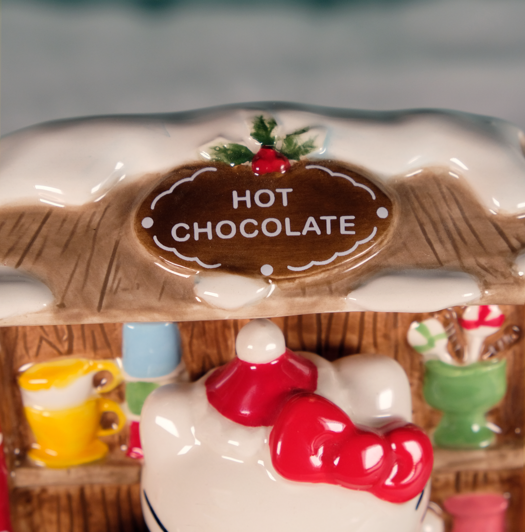 HELLO KITTY AND KUROMI HOT CHOCOLATE HUT FIGURINE