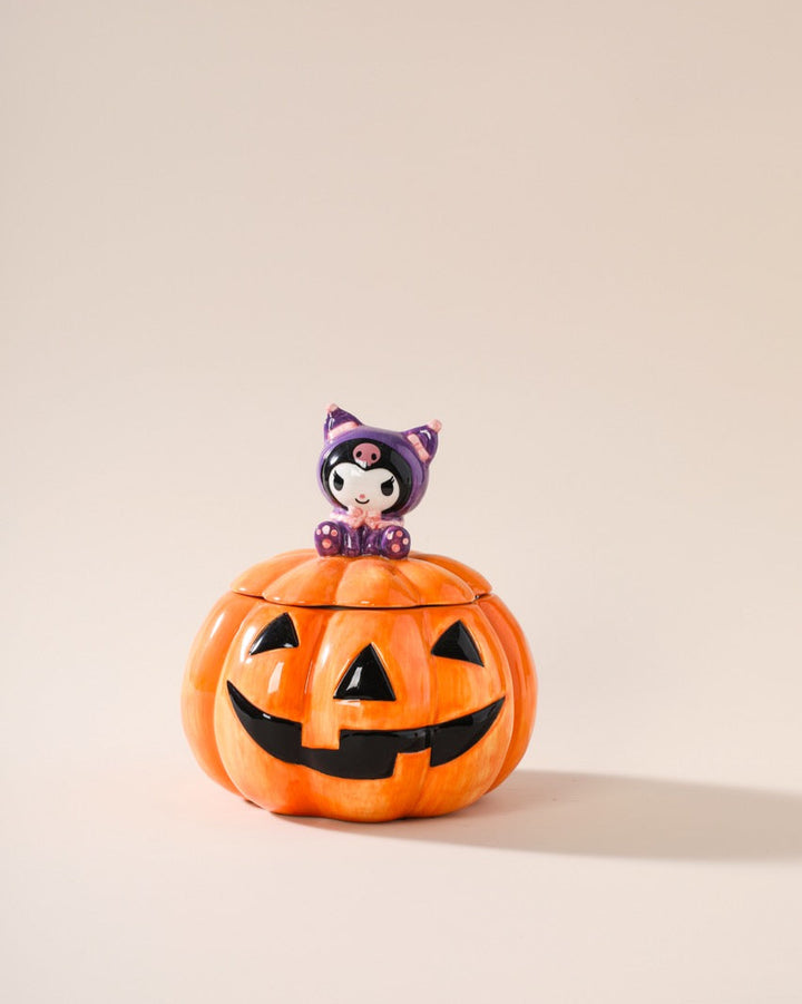 Kuromi Jack-O-Lantern Lidded Candy Bowl