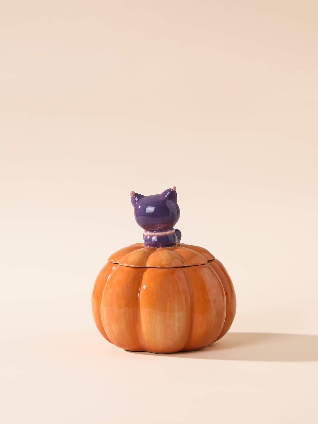 Kuromi Jack-O-Lantern Lidded Candy Bowl