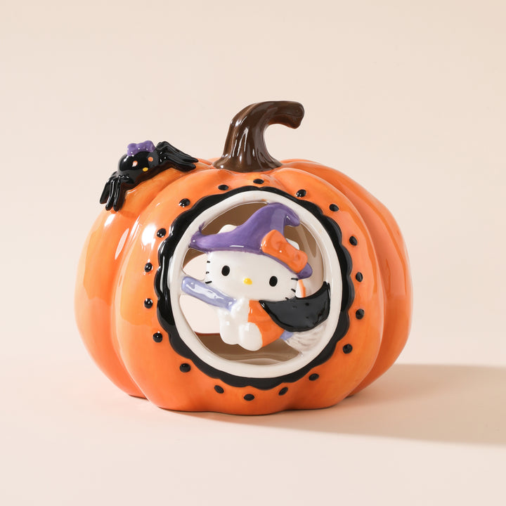 Hello Kitty Pumpkin Cutout Candle House