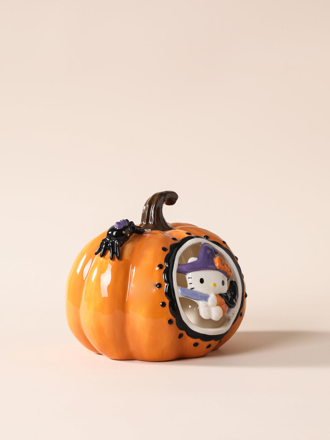 Hello Kitty Pumpkin Cutout Candle House