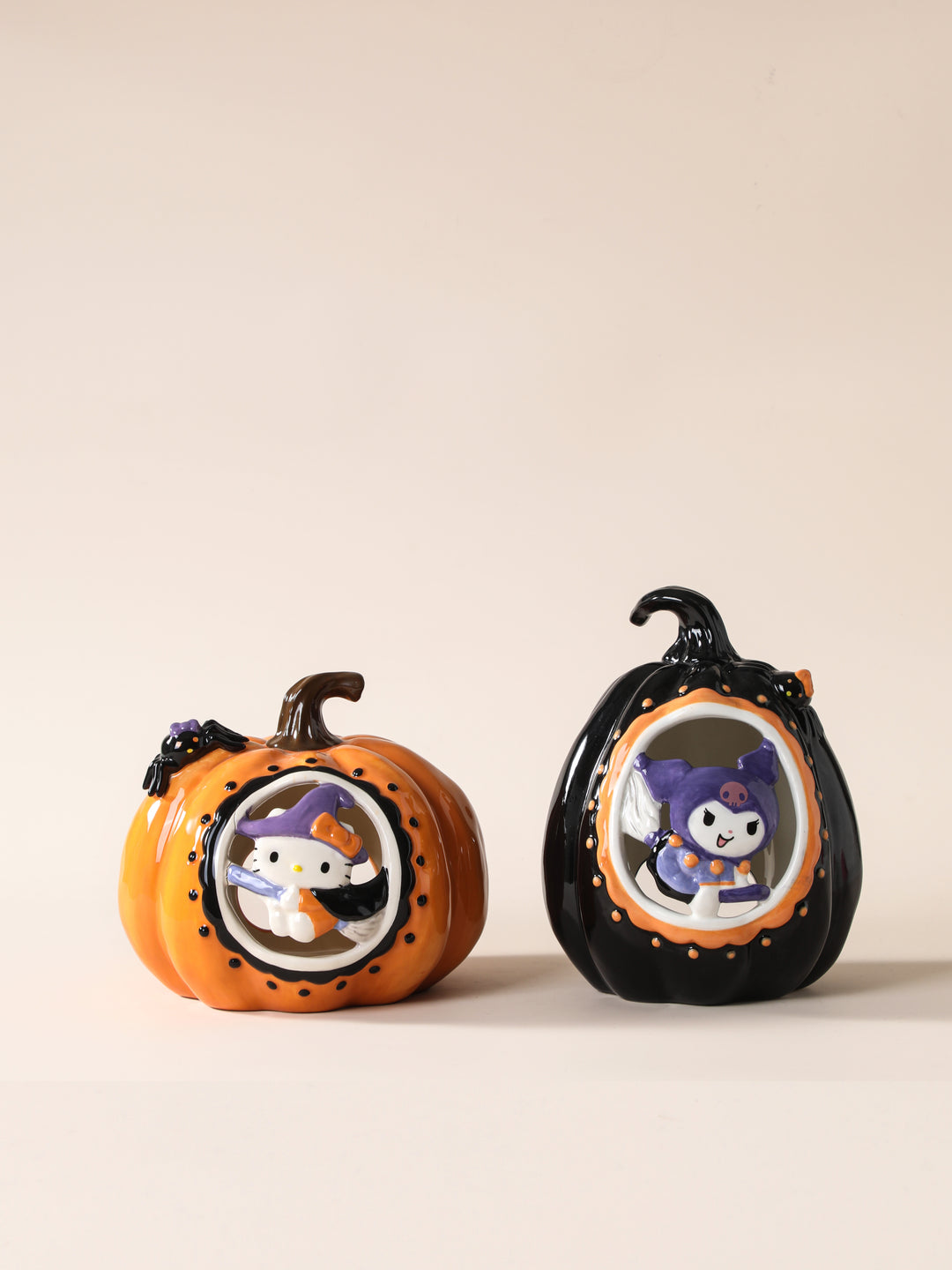 Hello Kitty Pumpkin Cutout Candle House