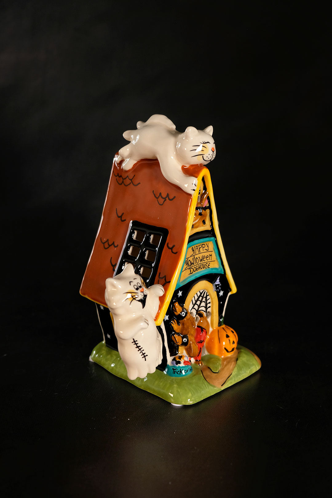 Happy Halloween Dog Candle House