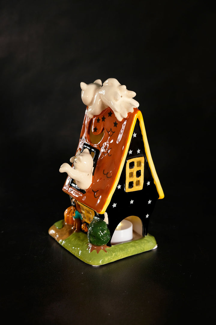 Happy Halloween Dog Candle House