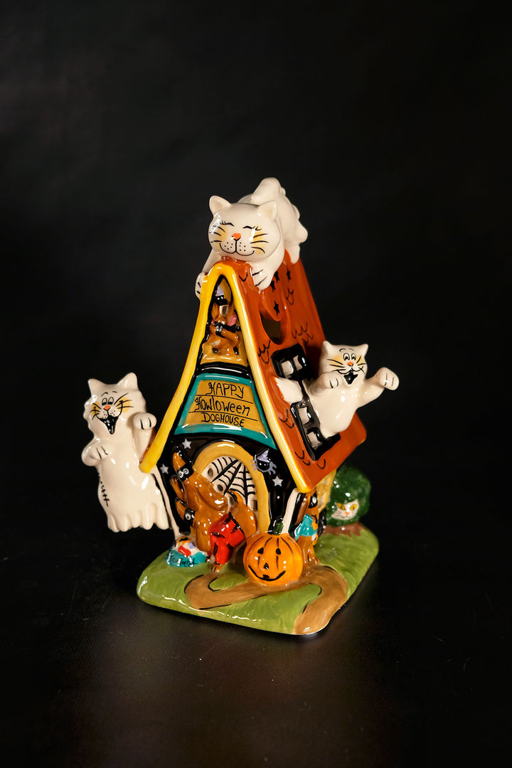 Happy Halloween Dog Candle House