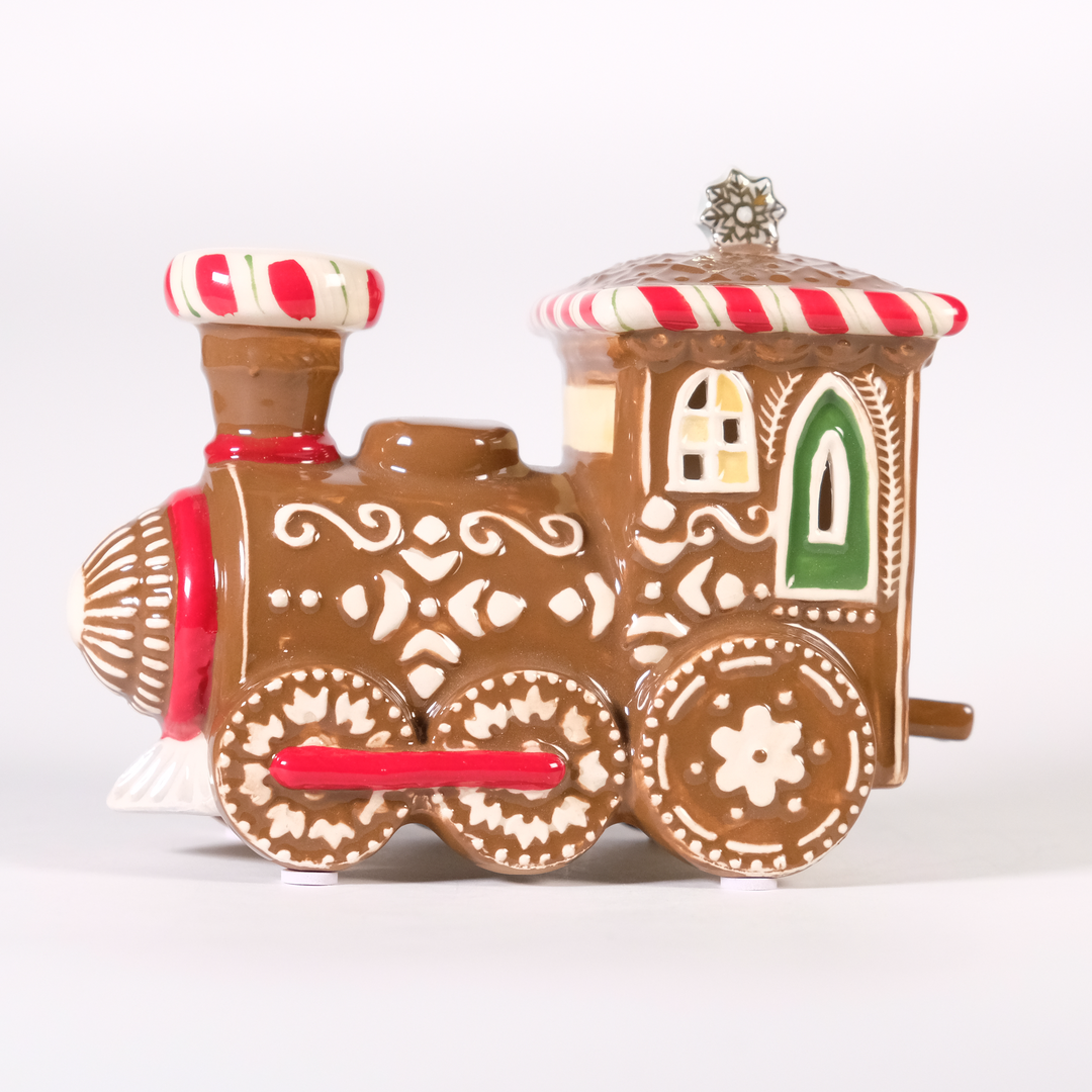 Woodland Gingerbread Train Candle House