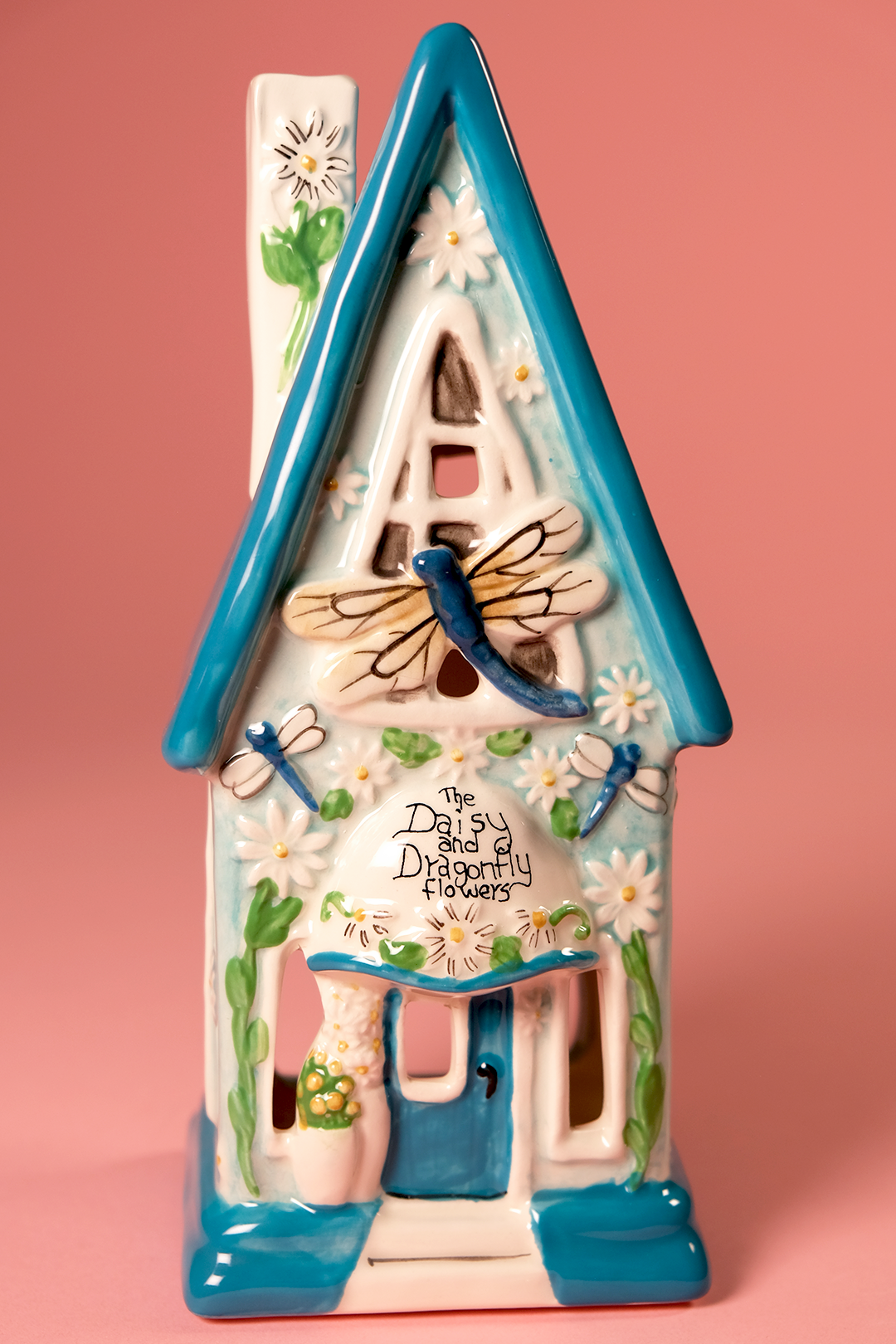 The Daisy and Dragonfly Flowers Candle House