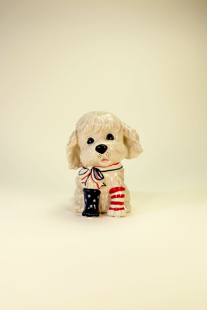 Happy 4th of July Dog Figurine