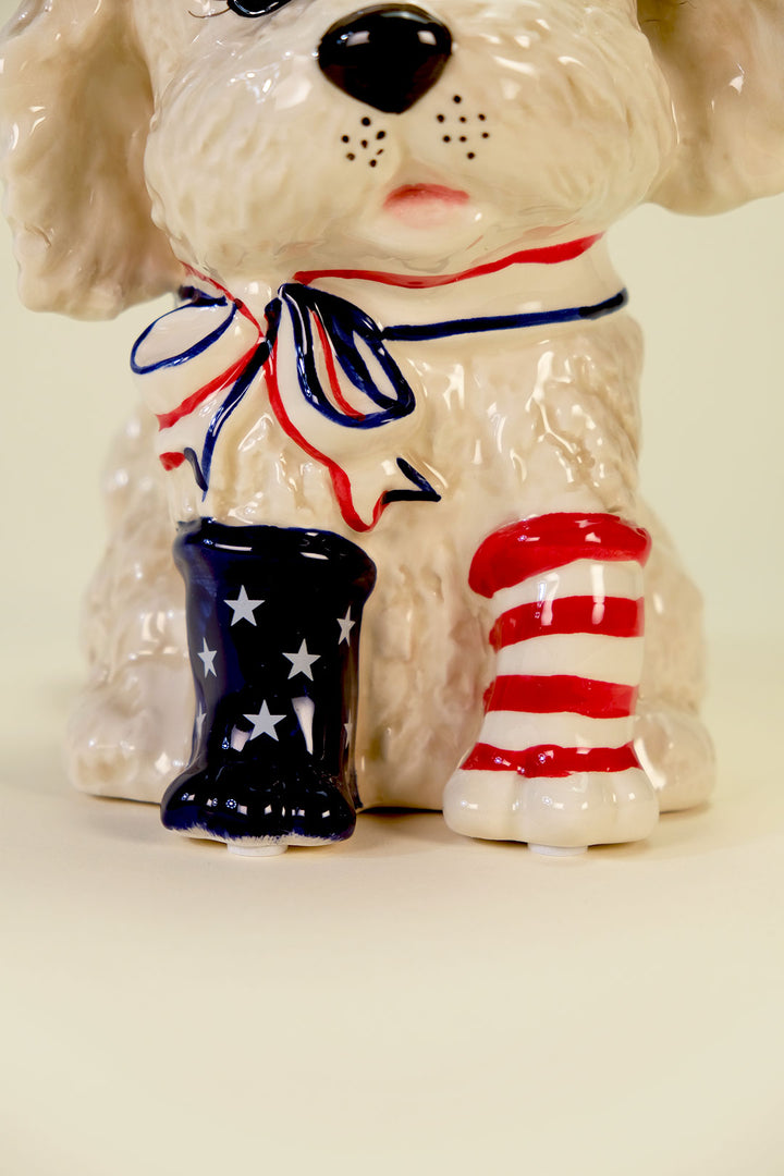 Happy 4th of July Dog Figurine