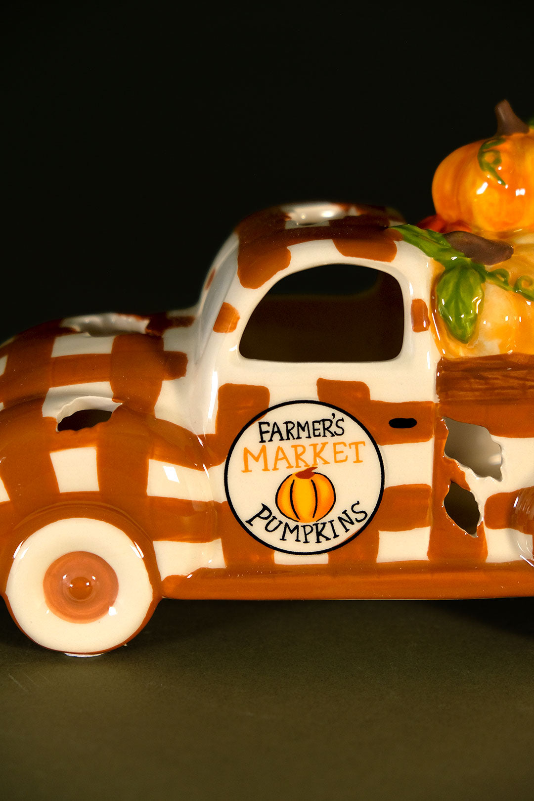 Plaid Barn Truck Tealight Holder