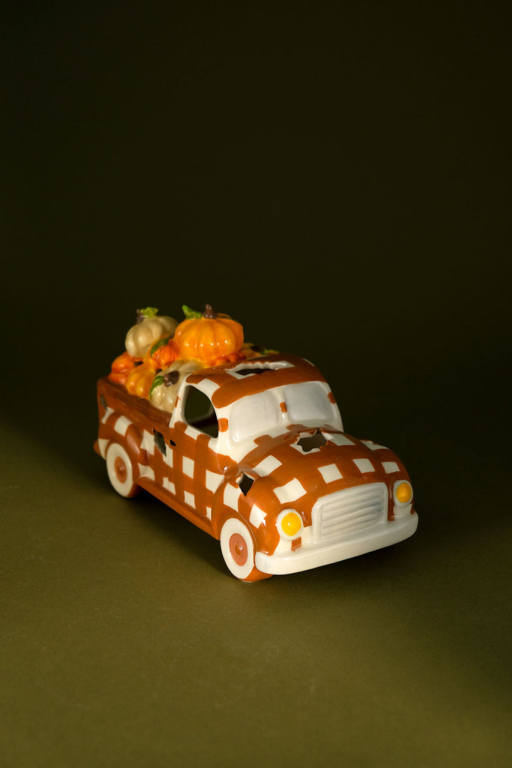 Plaid Barn Truck Tealight Holder