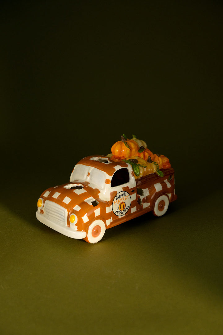 Plaid Barn Truck Tealight Holder
