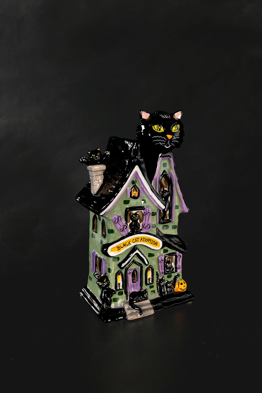 Black Cat Adoption Candle House