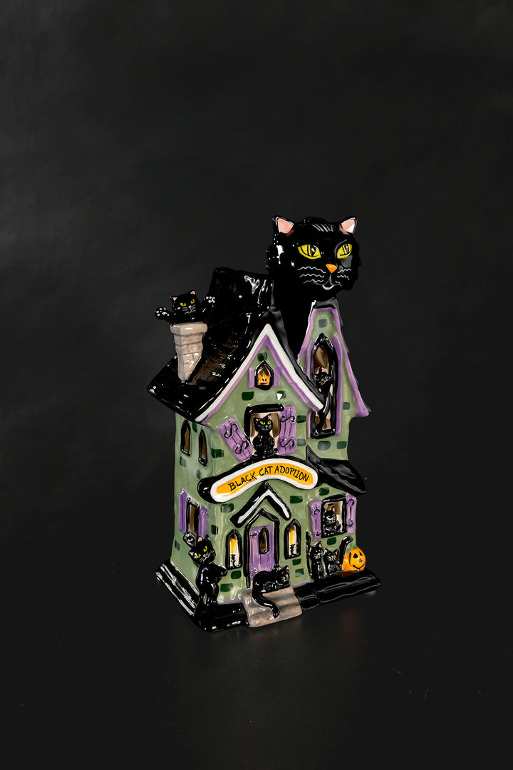 Black Cat Adoption Candle House