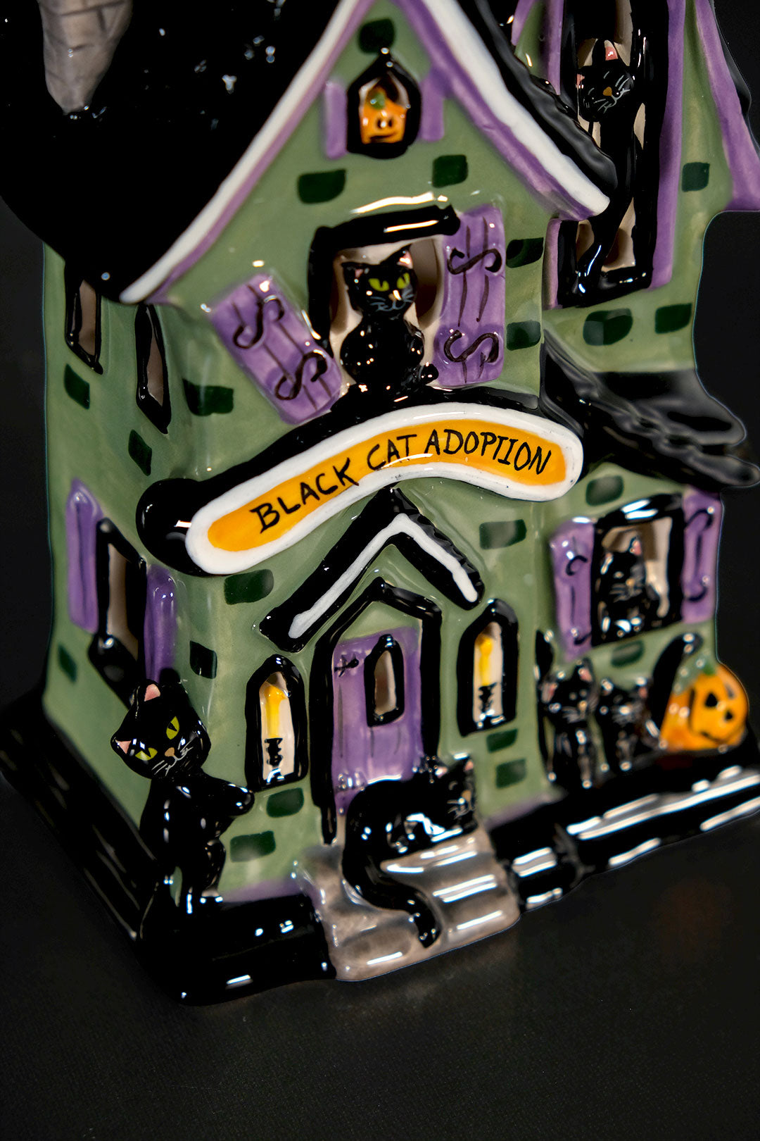 Black Cat Adoption Candle House
