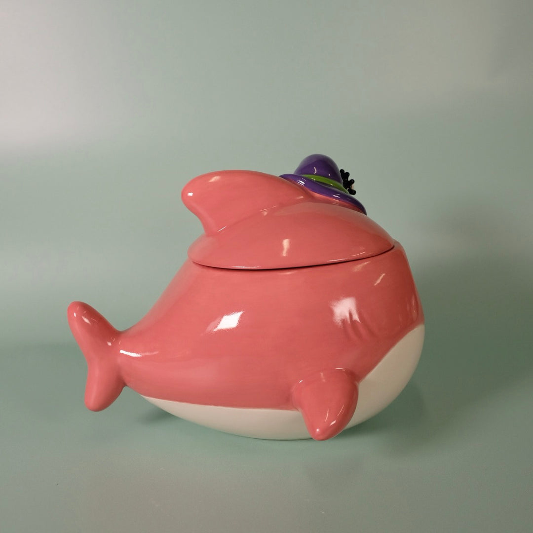 Spooky Mommy Shark Family Figural Container