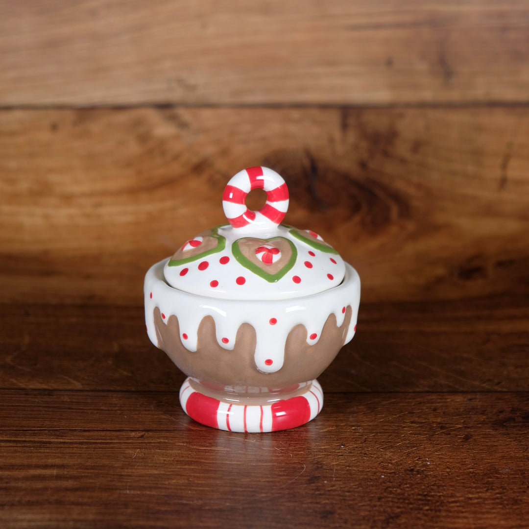 Gingerbread Creamer and Sugar with Tray