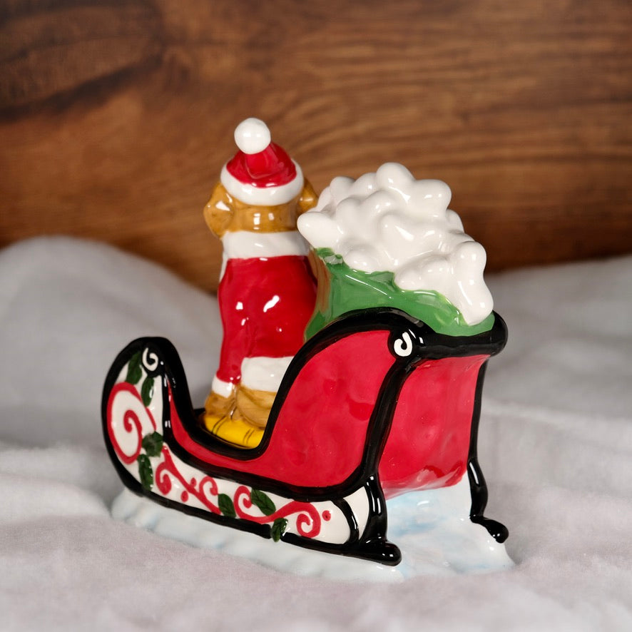 CHRISTMAS DOGS SLED FIGURINE