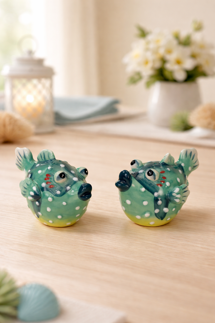 Puffer Fish Salt & Pepper Set