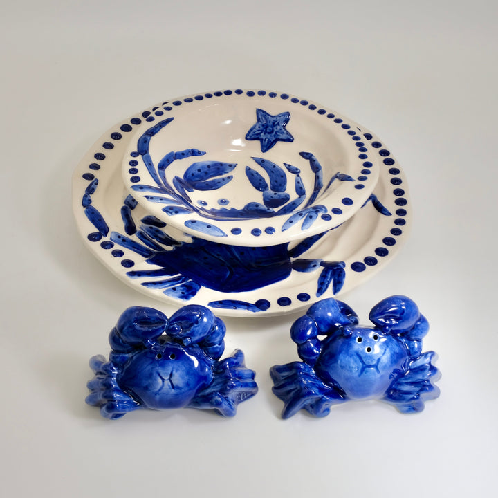 MAGIC SEA CRAB SOUP BOWL - COBALT BLUE