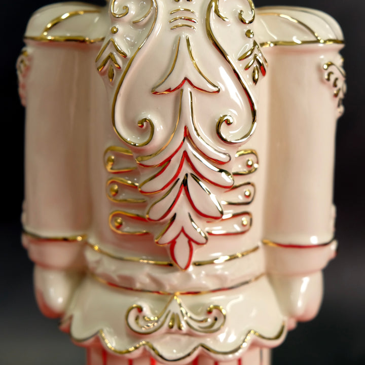 Trophy White Gold Nutcracker Figurine