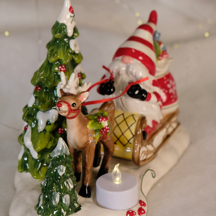 Gnomeville Shopping Tealight Holder