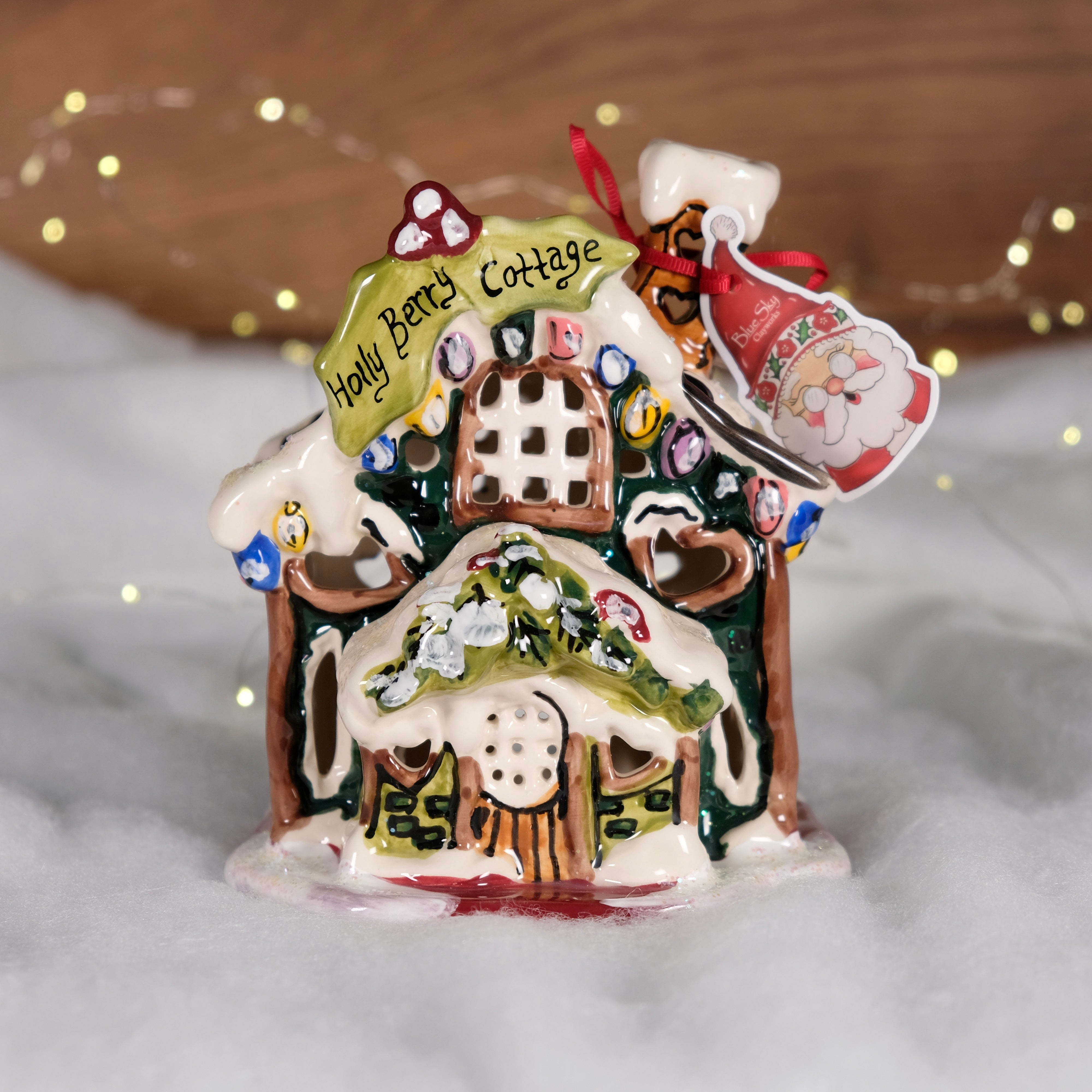 Holly Berry Cottage Candle House