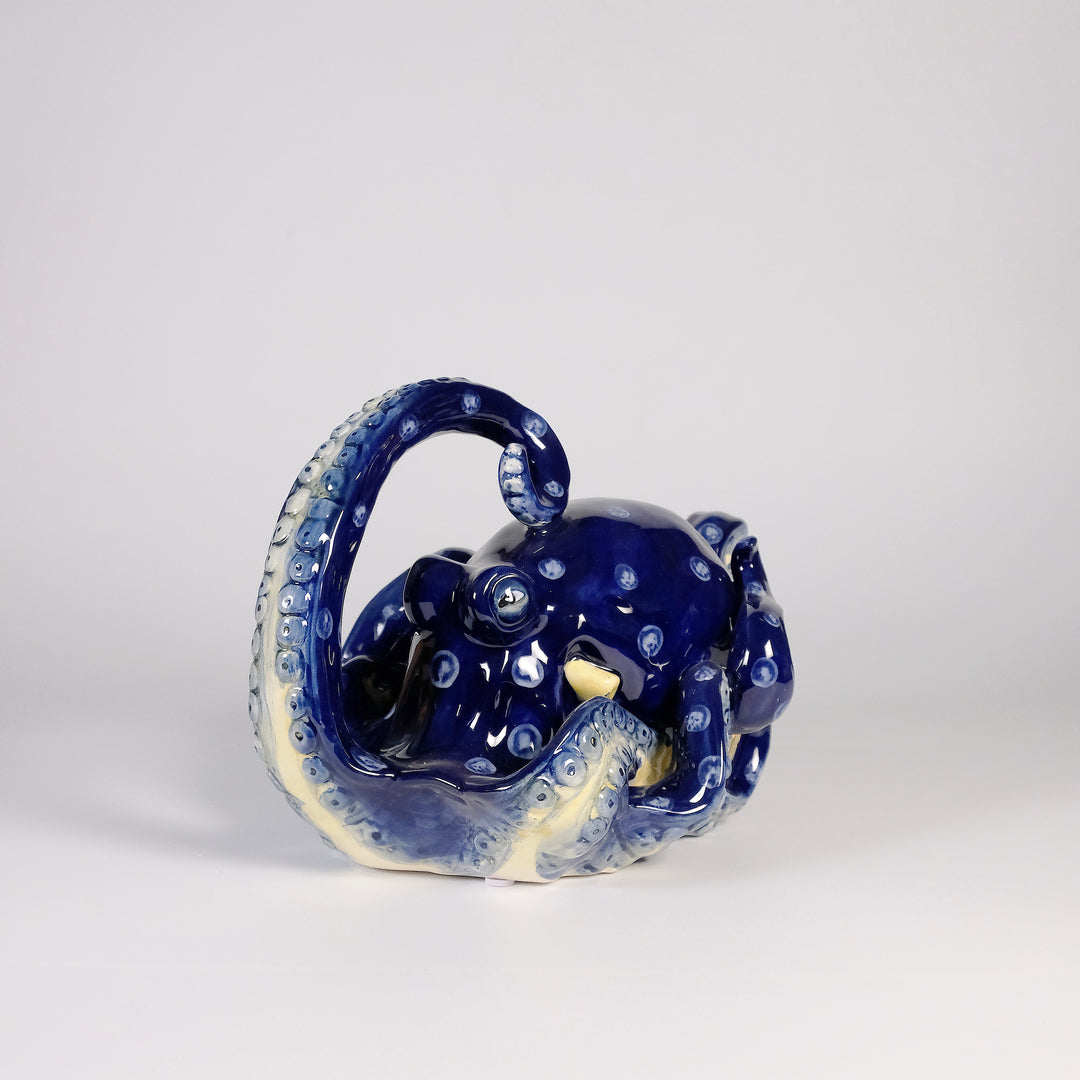 Blue Octopus Figurine